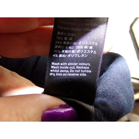 Topshop Womens Velvet Sweatshirt Pull over Top Sweater 6 US black (OR Dark Blue - Picture 9 of 11